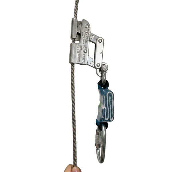 Stainless Steel Rope Grab w/ built in Shock Absorber and Carabiner