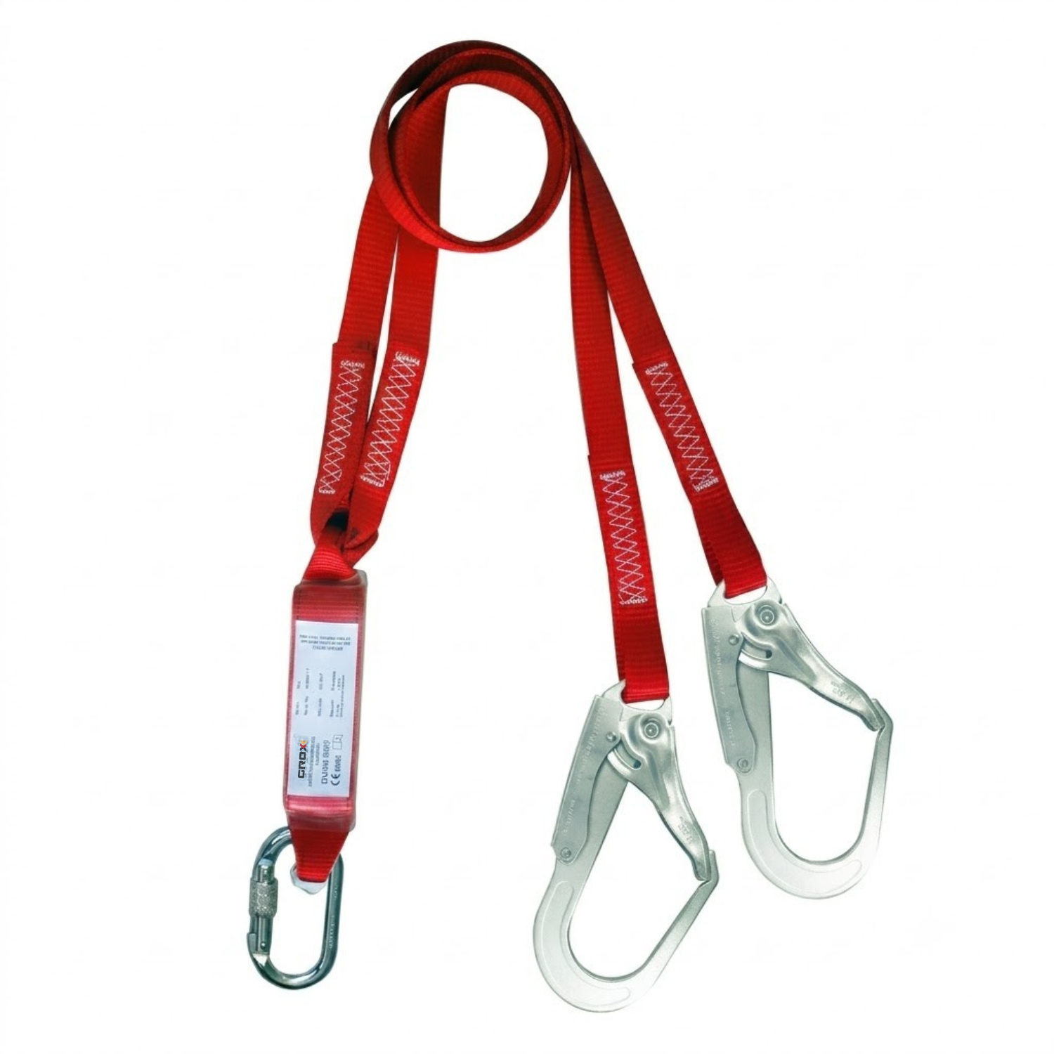Double Hook Lanyard with Shock Absorber